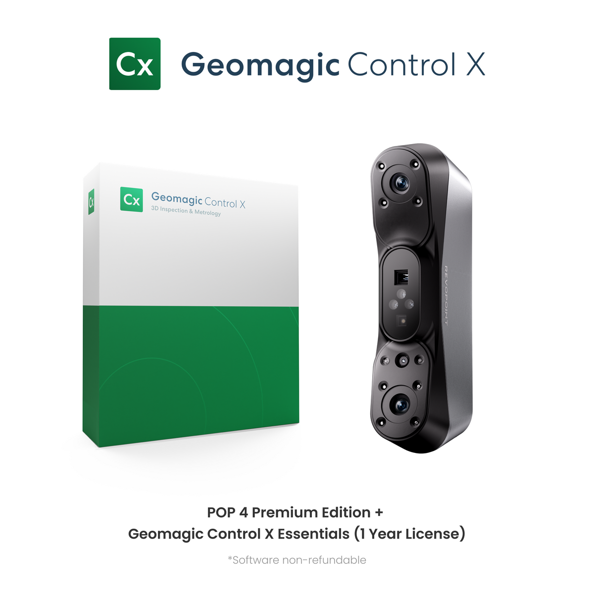 Revopoint POP 4 e o software Geomagic Control X