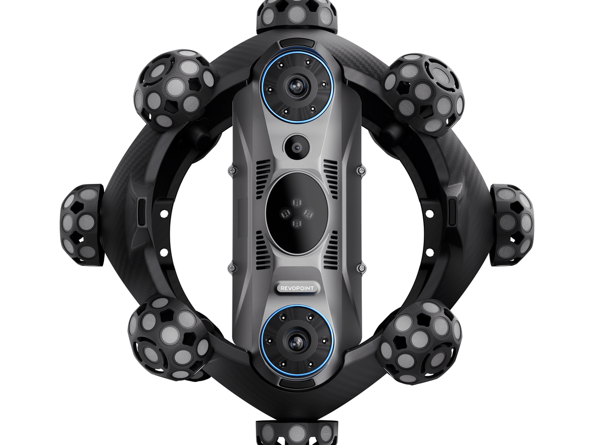 Scanner 3D Revopoint Trackit SR com anel de rastreamento óptico, sem fio