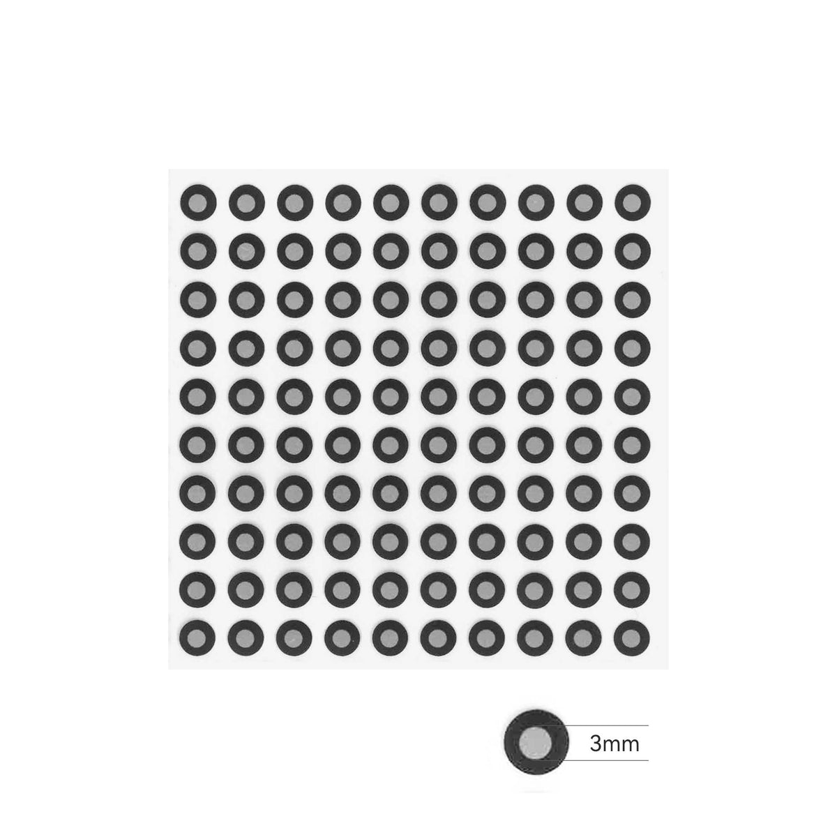 Cartela de marcadores refletivos Revopoint de 3 mm para escaneamento 3D de peças pequenas